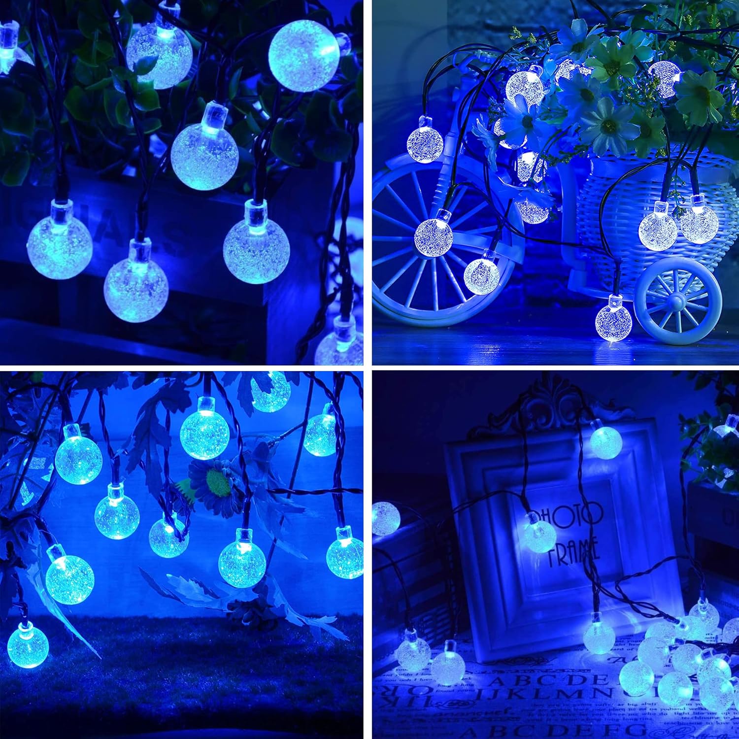 Thumbnail 4 de Lezonic Solar Fairy Lights Outdoor – 50LED 23ft Solar String Lights (Blue)