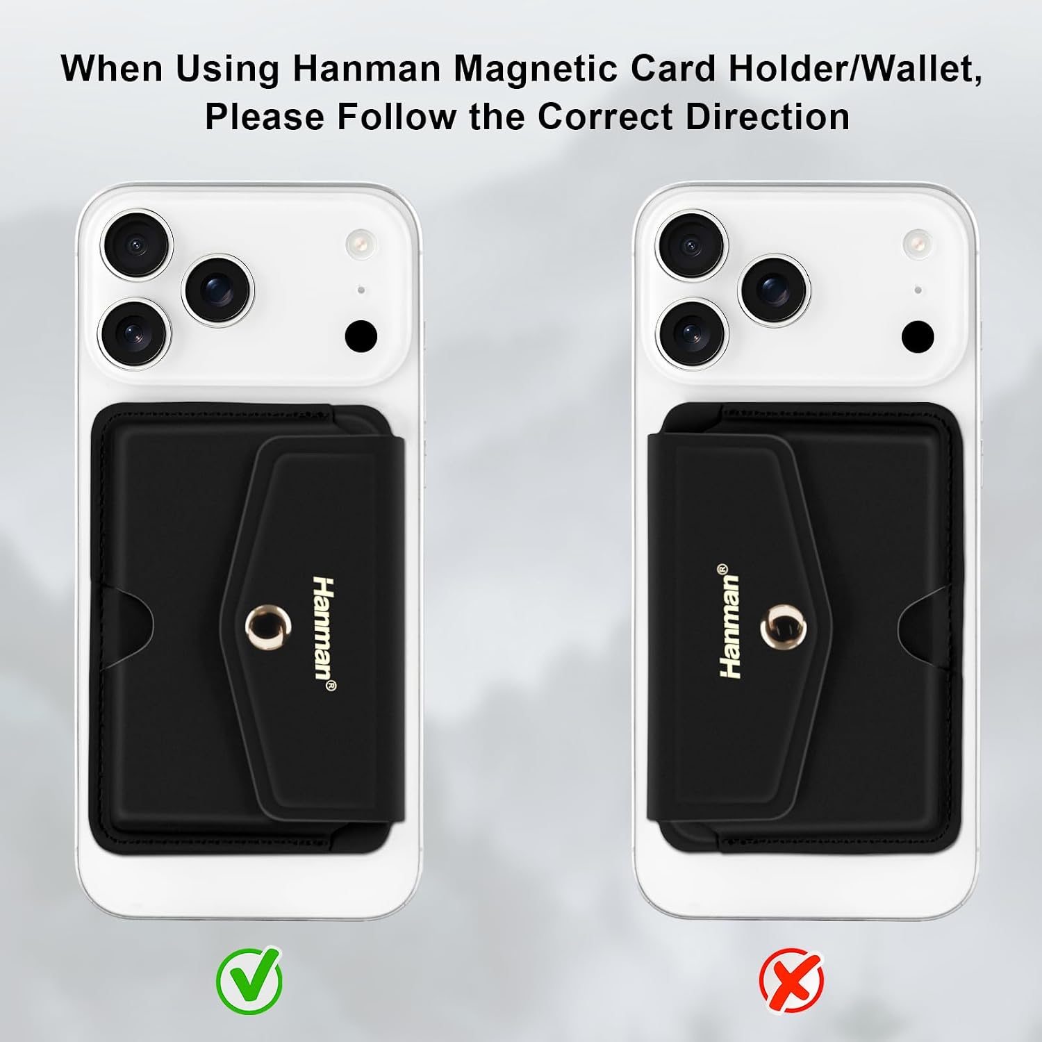 Detalle de Hanman magnetic phone card holder, PU leather