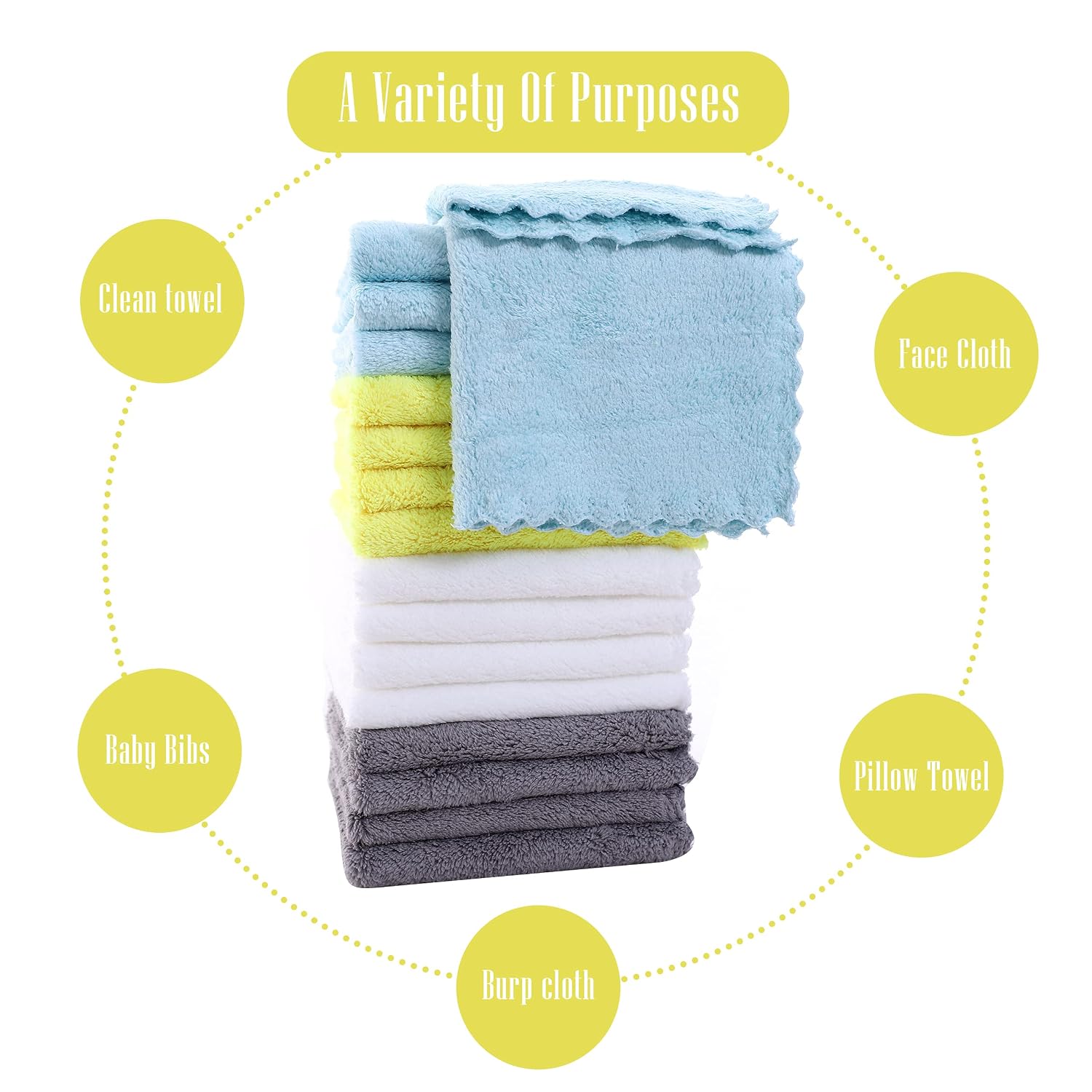 Thumbnail 6 de Cute Castle Baby Washcloths, 16-Pack