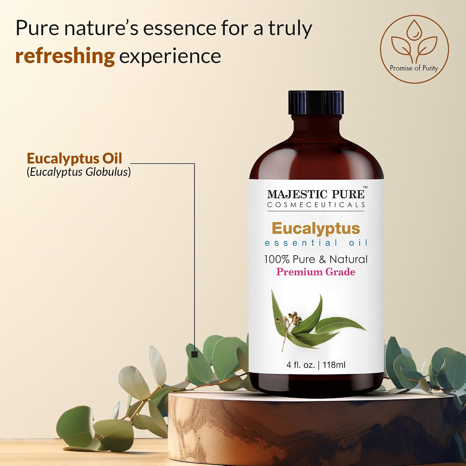 Detalle de Majestic Pure Eucalyptus Essential Oil 15 mL