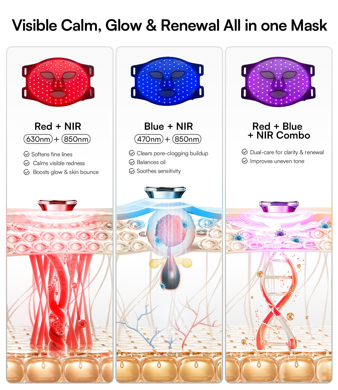 Thumbnail 1 de INIA Red Light Therapy Mask 2600mAh 🧖♀