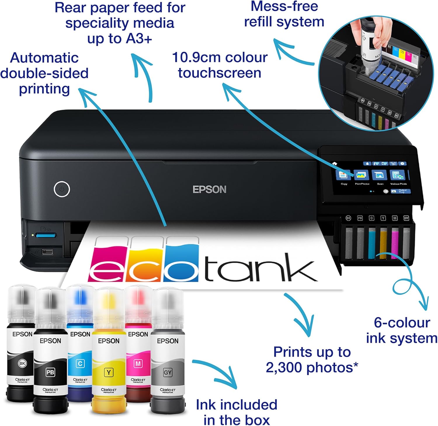 Thumbnail 1 de Epson EcoTank ET-8550 A3+ photo printer