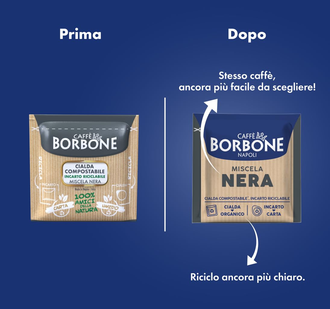 Thumbnail 6 de Caffè Borbone Kompostierbare Kaffeepads – Schwarze Mischung, 150 Pads, 44 mm ESE-Kompatibilität