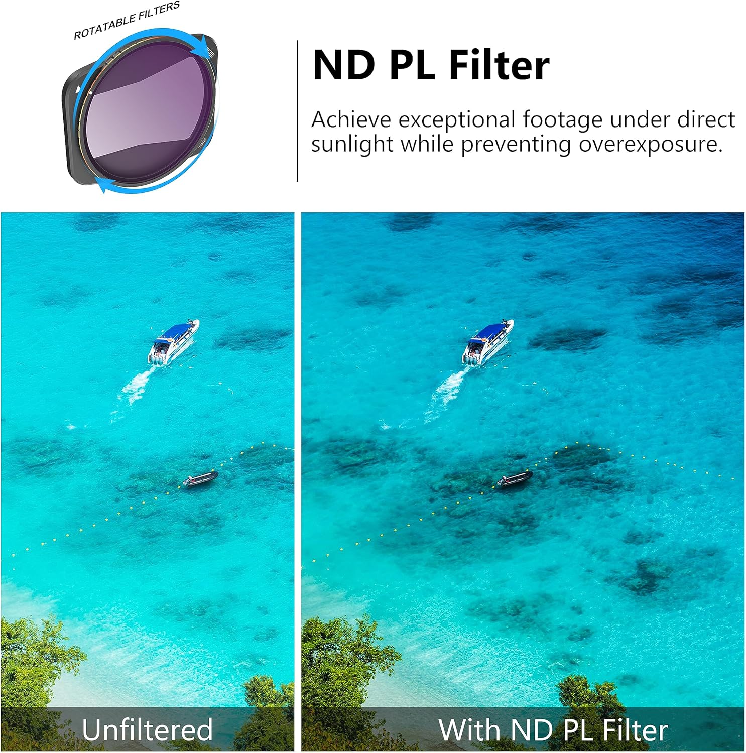 Thumbnail 3 de STARTRC 4er-Pack ND/PL Filter-Set für DJI Air 3 – ND8/PL bis ND64/PL mit mehrschichtigem HD-Glas