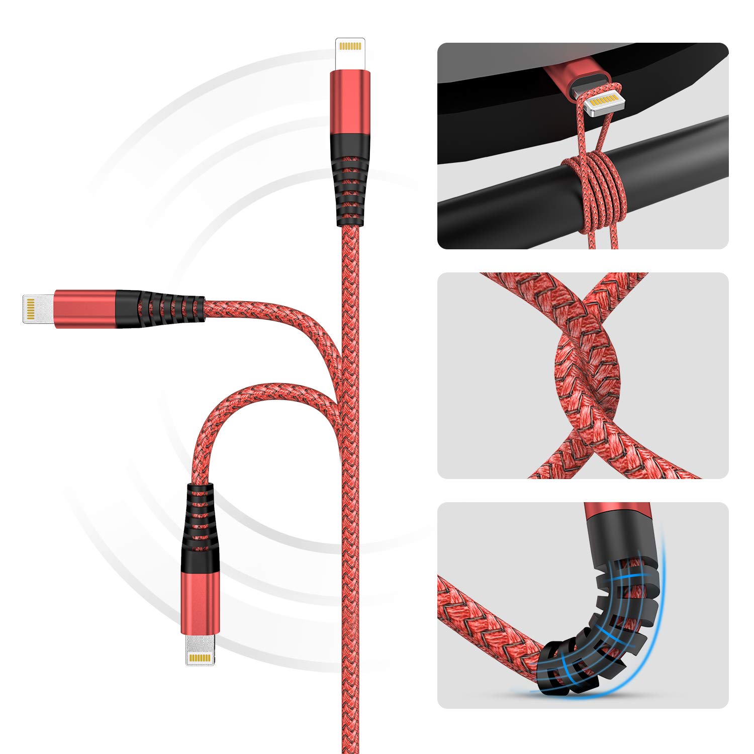 Detalle de iPhone 10FT Lightning cable 3M 3 pack