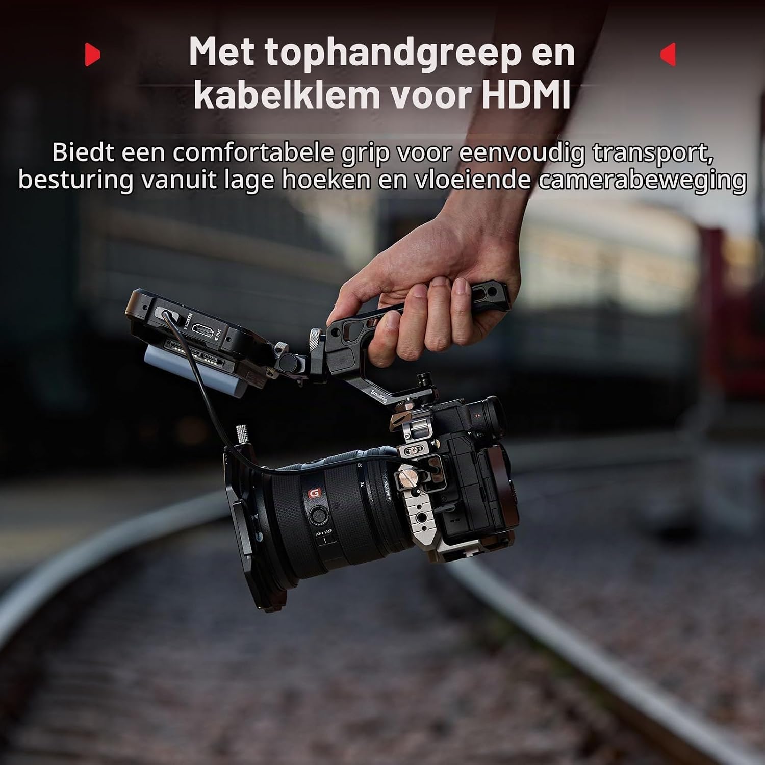 Detalle de SMALLRIG 6025 cage voor Sony Alpha 7 V, 7R V en 7 IV met Arca-plaat