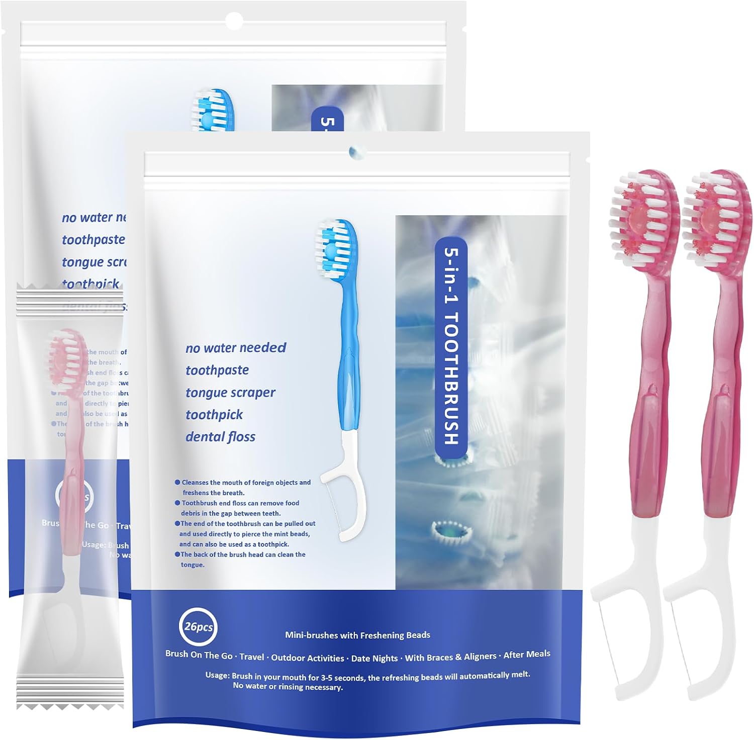 Thumbnail 6 de Malisseladi Disposable Toothbrushes Travel Size