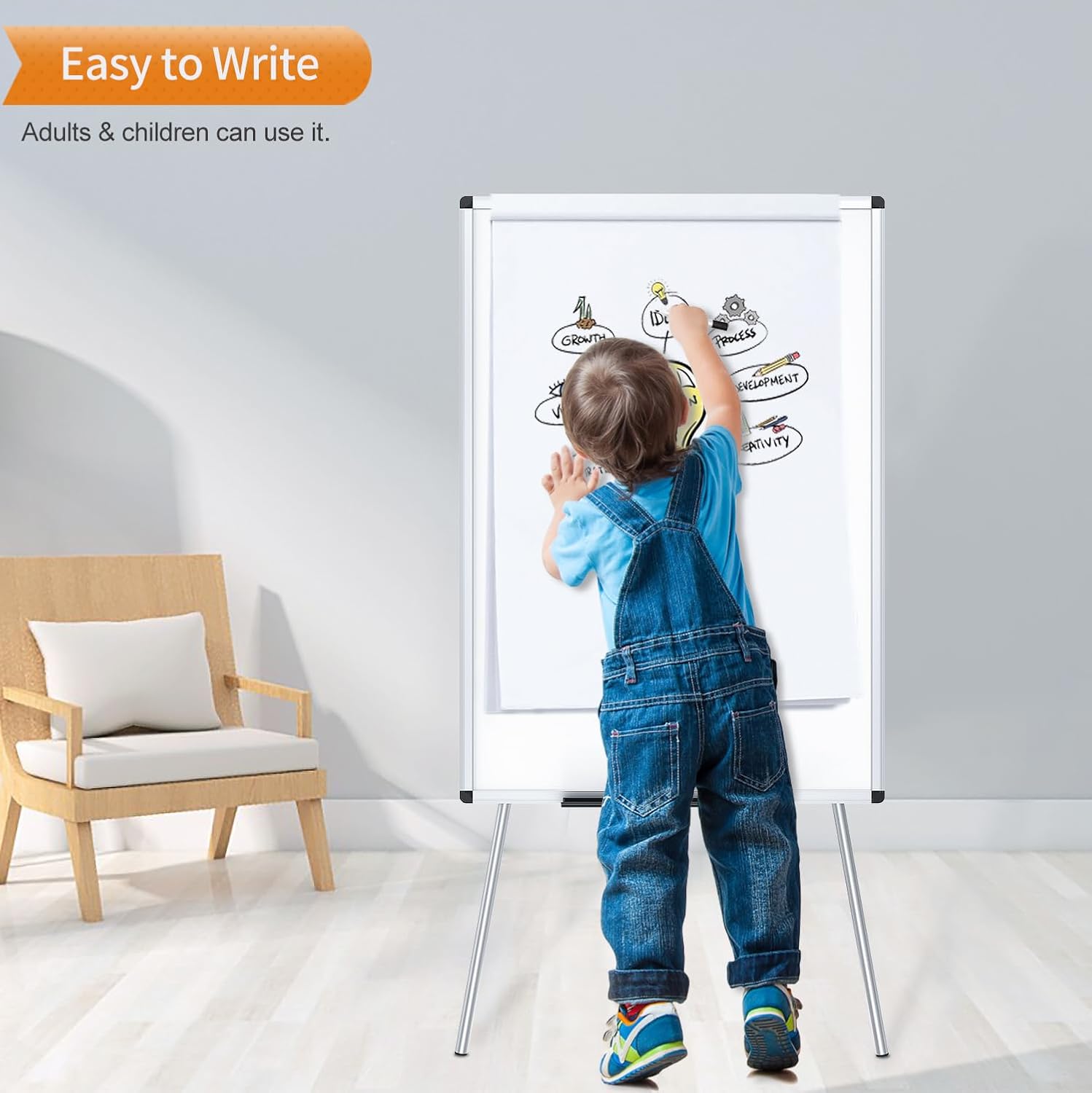Thumbnail 5 de Viz-Pro Flipchart Easel Whiteboard