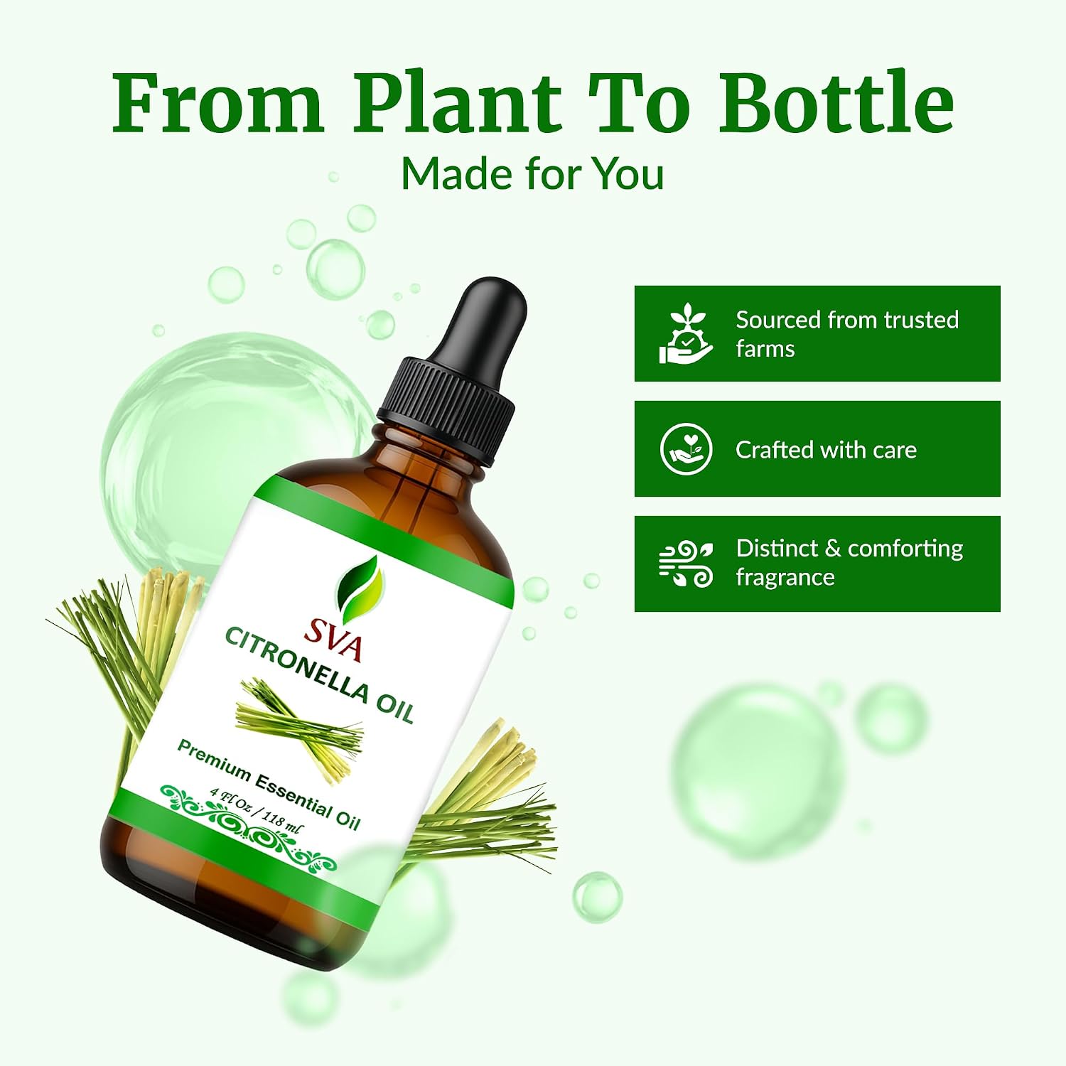 Detalle 2 de SVA Citronella Essential Oil 4 Fl Oz