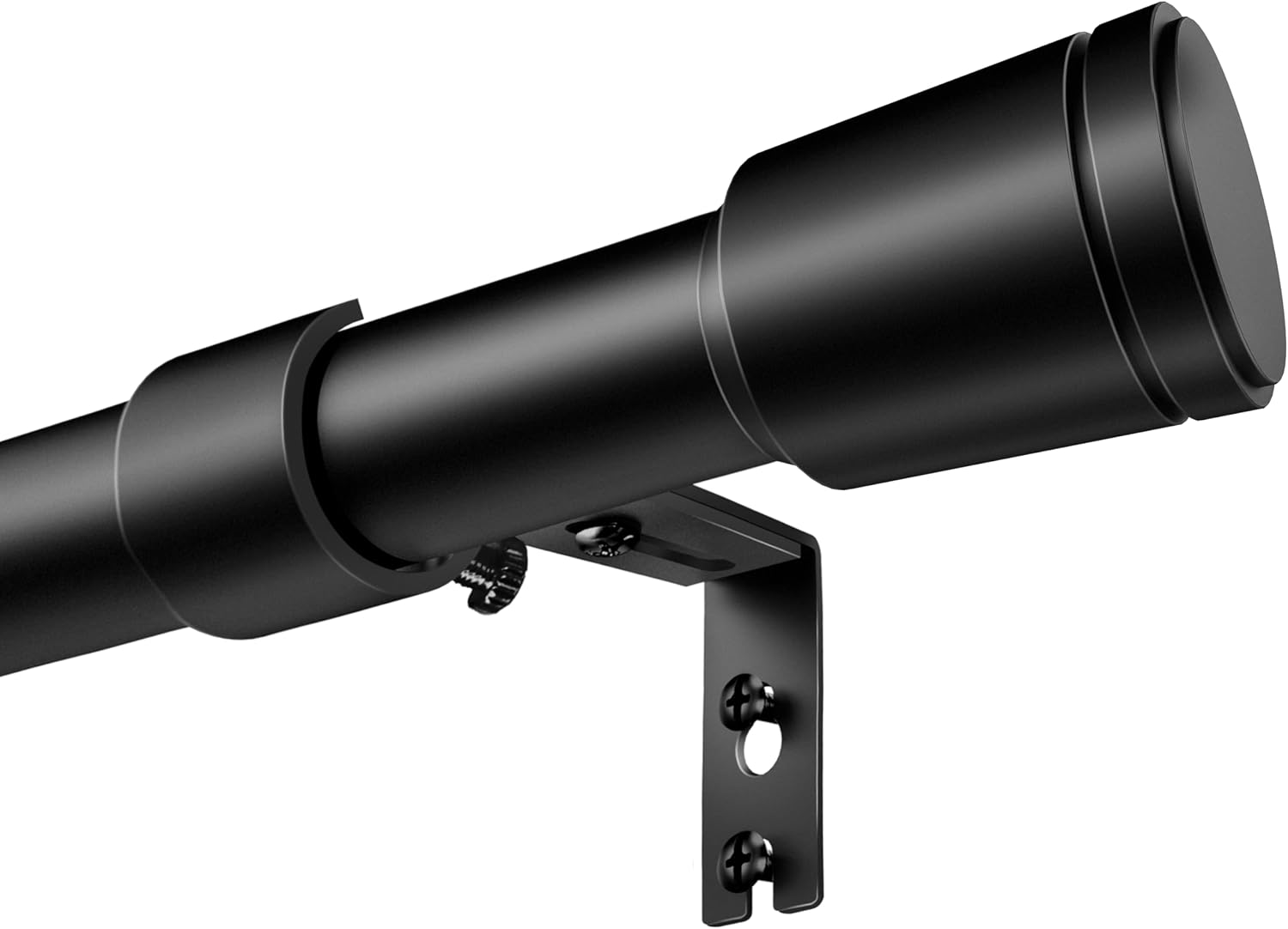Detalle de Edidonson CR30120Bl1P 1-Inch Matte Black Adjustable Curtain Rod