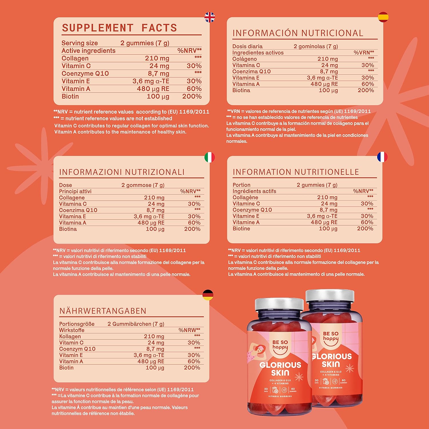 Thumbnail 7 de BeSoHappy® Gominolas de Colágeno y Q10 🍊 30 días