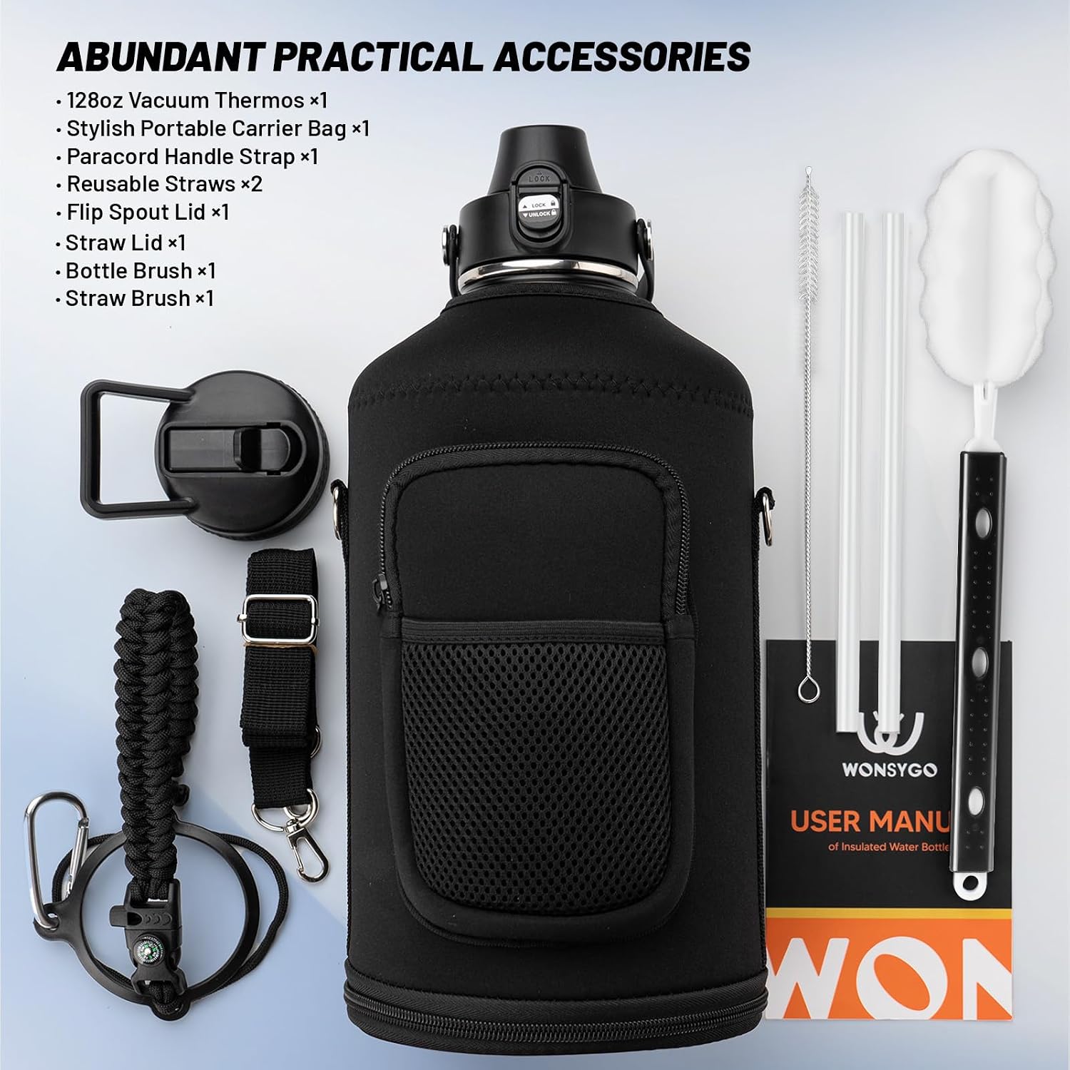 Detalle de WONSYGO Insulated Water Bottle 1 Gallon