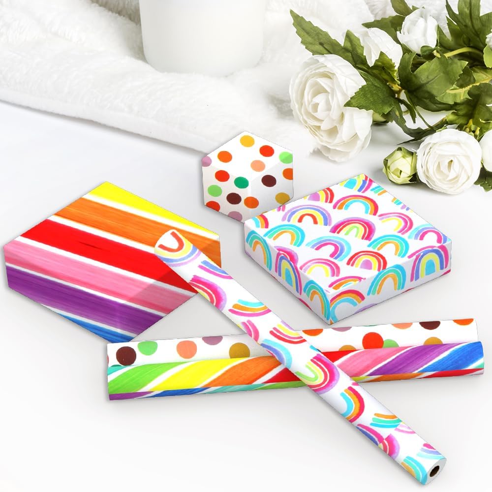 Thumbnail 4 de Geschenkpapier Geburtstag – 3 Rollen Geschenkpapierrolle Kinder Junge (43 cm x 3 m) aus Kraftpapier, recycelbar