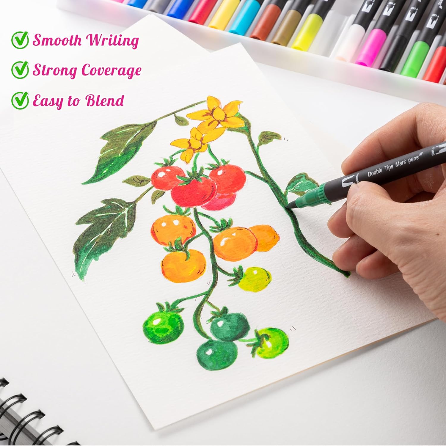 Thumbnail 2 de Thboxes Dual‑Tip Colouring Pens 24 Pack 🎨