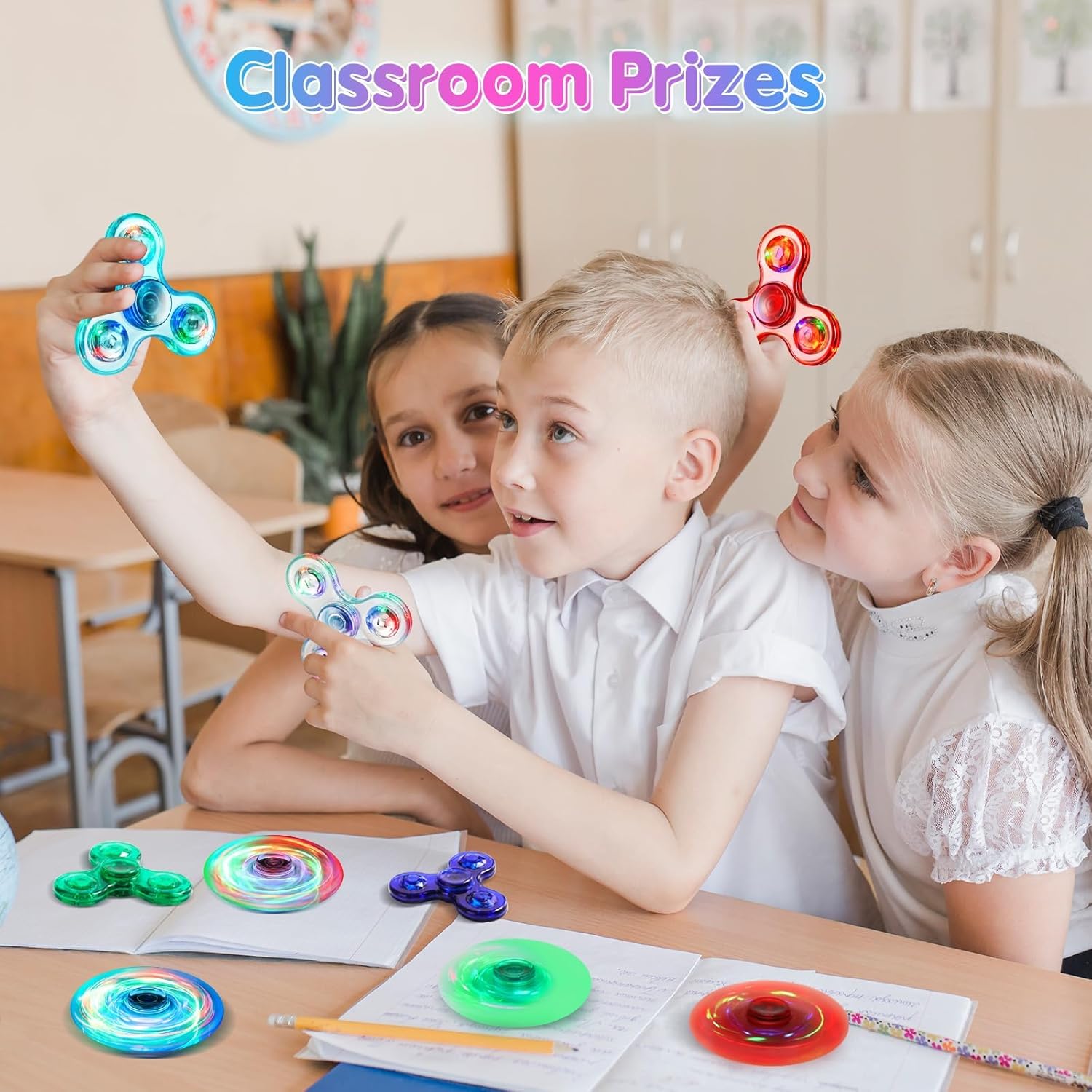 Detalle de Fidget Spinner 2 Pack with Light-Up Sensory Fun for All Ages