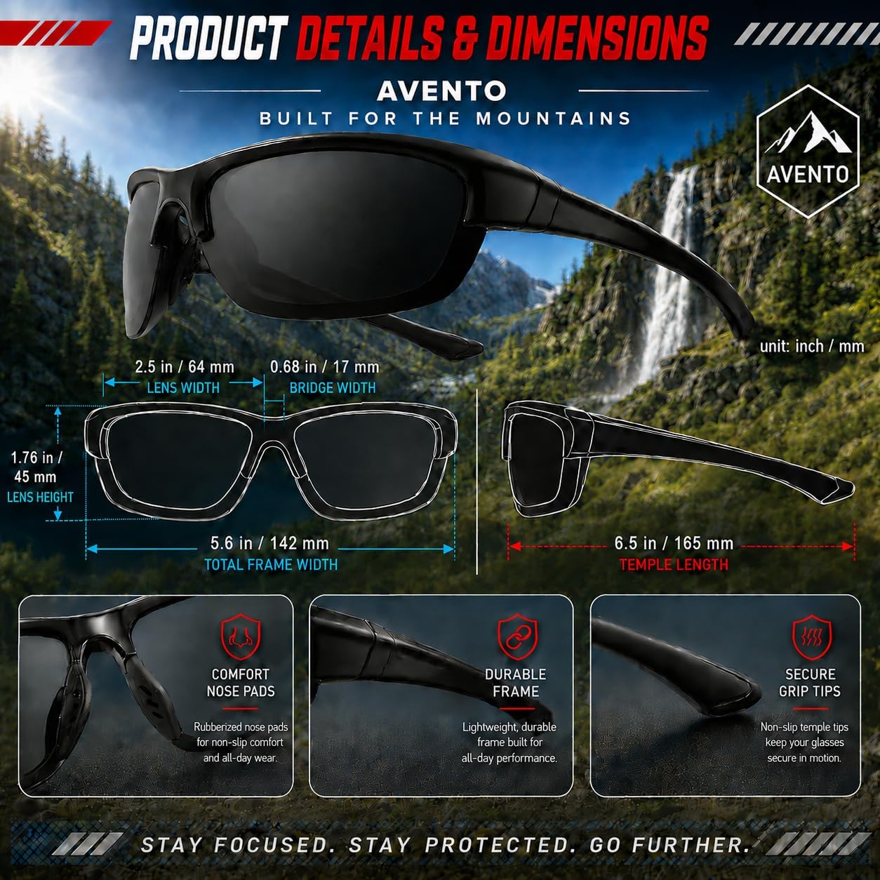 Thumbnail 4 de ICECUBE AVENTO Sport-Sonnenbrille mit polarisierten Gläsern und UV400-Schutz