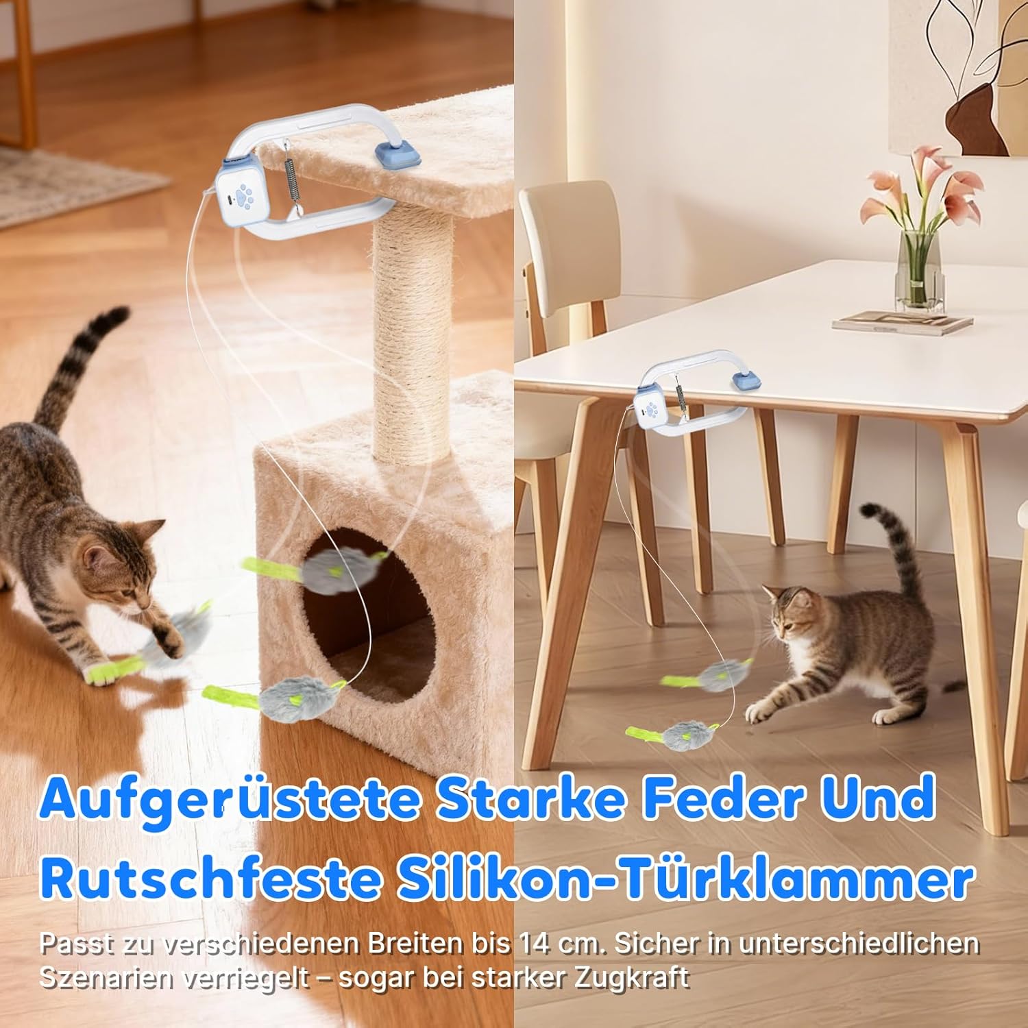 Thumbnail 4 de Heepoohoma Elektrisches Katzenspielzeug mit Fernbedienung – Interaktives Indoor-Spielsystem