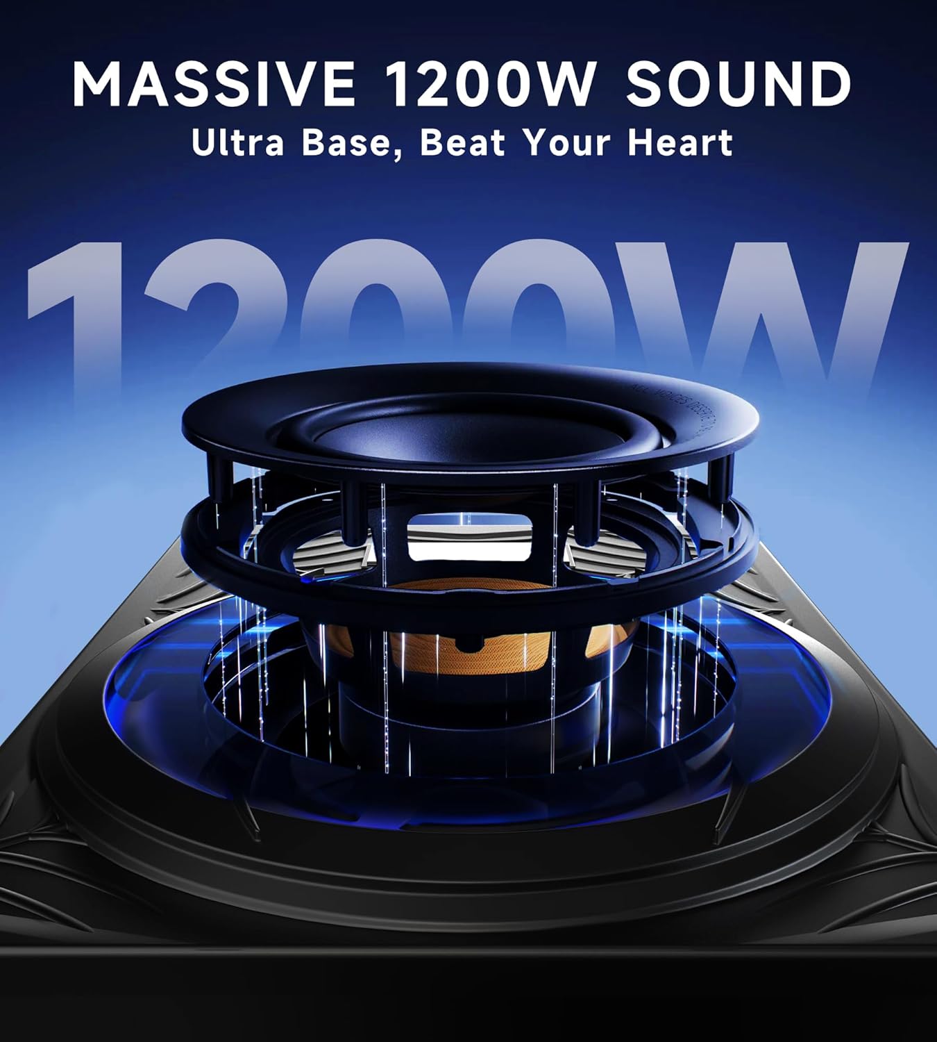 Thumbnail 2 de VIKEJIEBIV 1200W RGB Underseat Car Subwoofer & Amp Kit