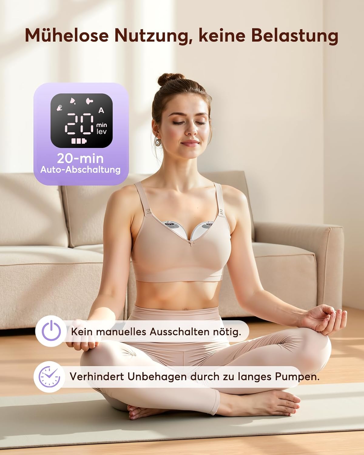 Thumbnail 4 de Haokoo Milchpumpe Elektrisch Freihändig – leise, flexibel und kinderleicht für Stillende Anfängerinnen
