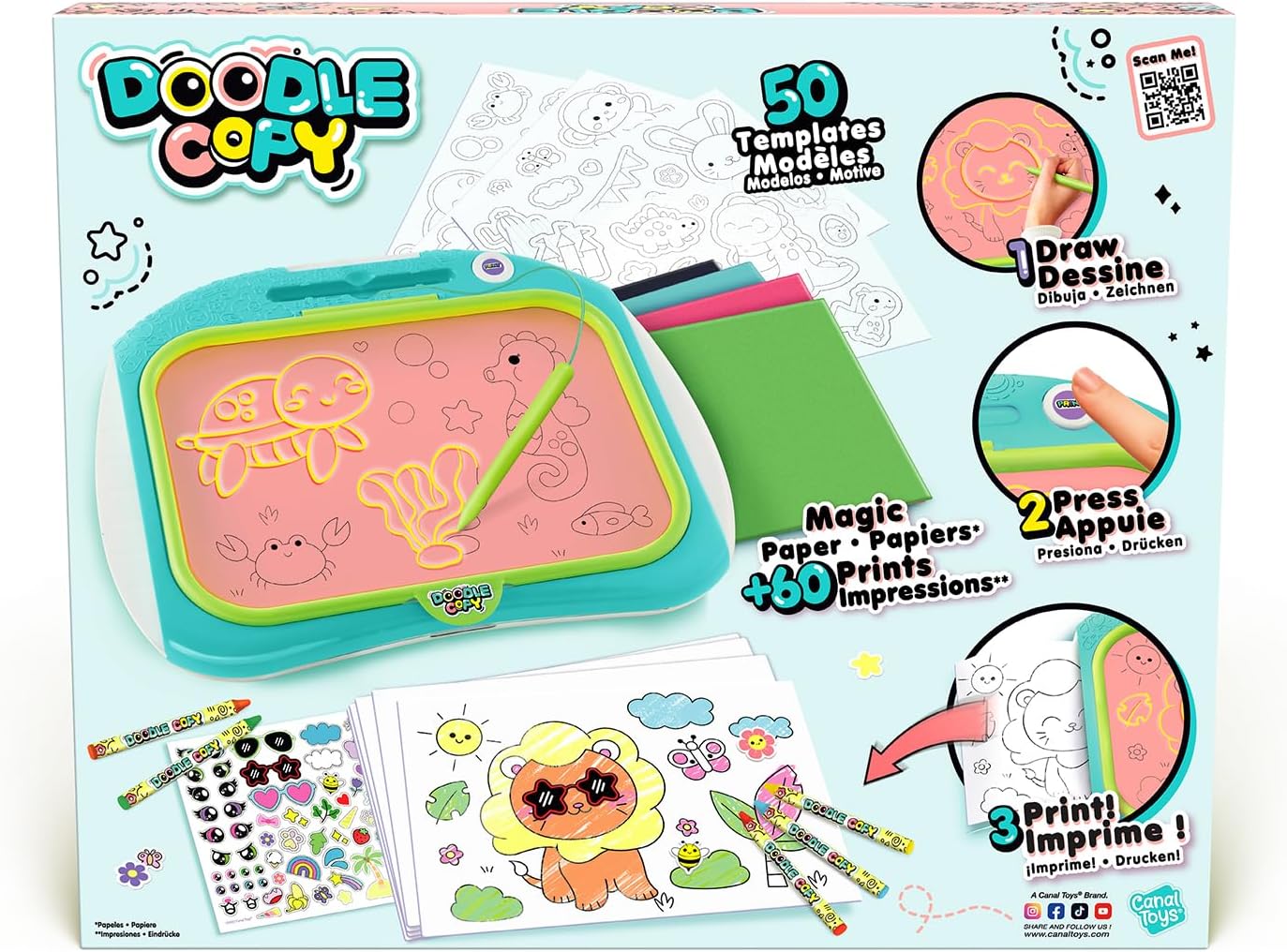 Thumbnail 3 de Canal Toys Tablette Enfant Doodle Copy pour Imprimer Ses Dessins – 50 modèles, kit complet