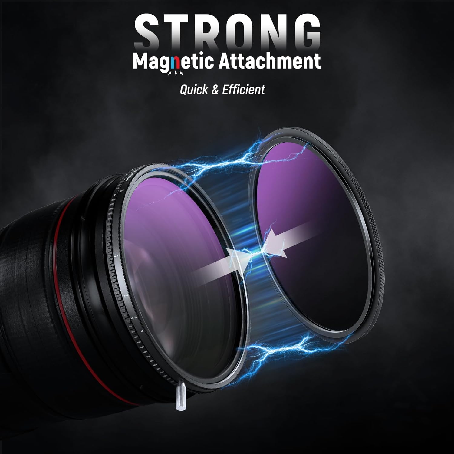 Thumbnail 5 de NEEWER HD True Colors 49 mm Variabler ND-Filter ND2–512 (ND2–ND32) + magnetischer ND32 (VND, stapelbar)