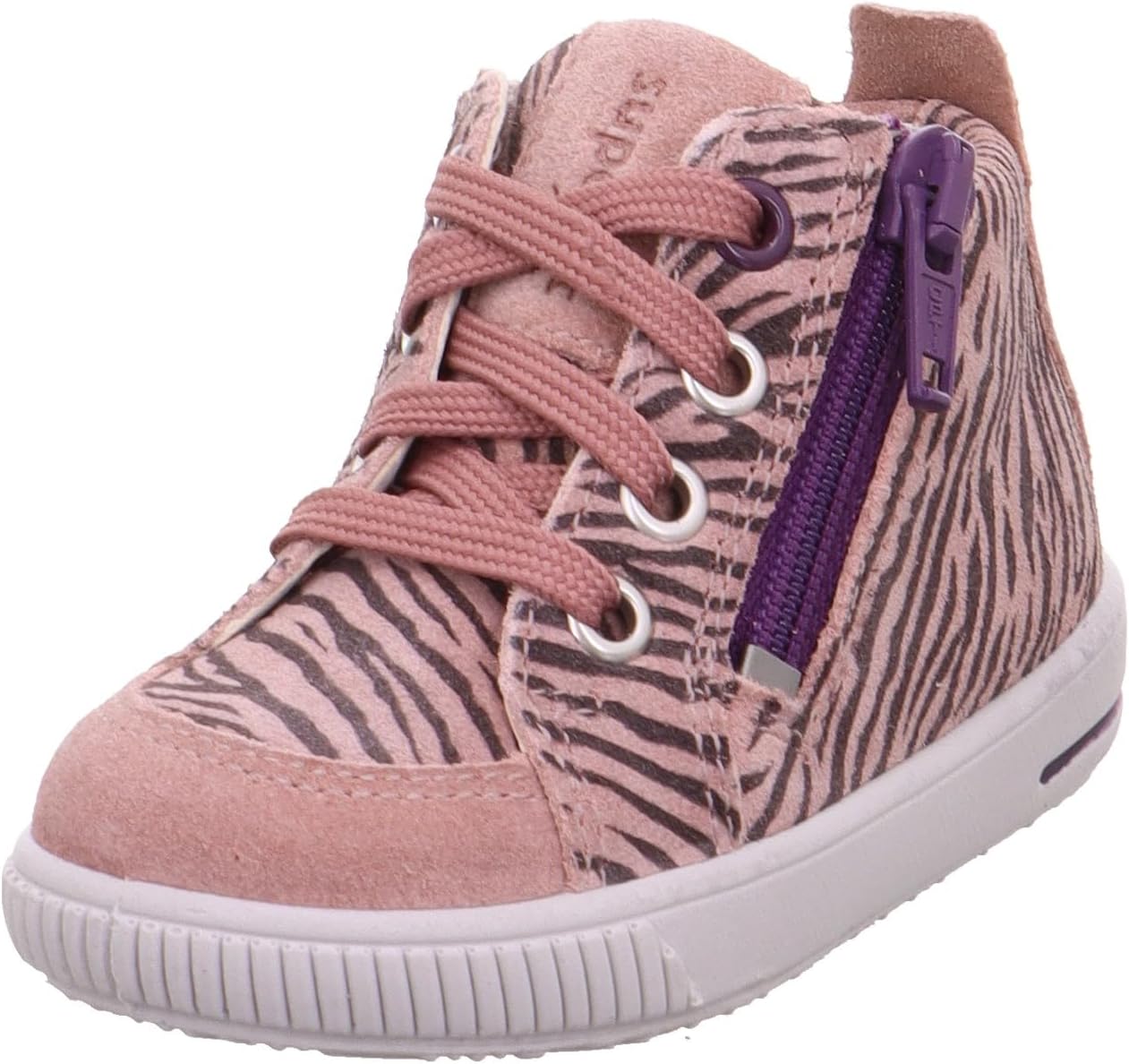 Detalle de Superfit Moppy Sneaker 1-000360 Mädchen – Wildleder, Leder Innenmaterial, Reißverschluss
