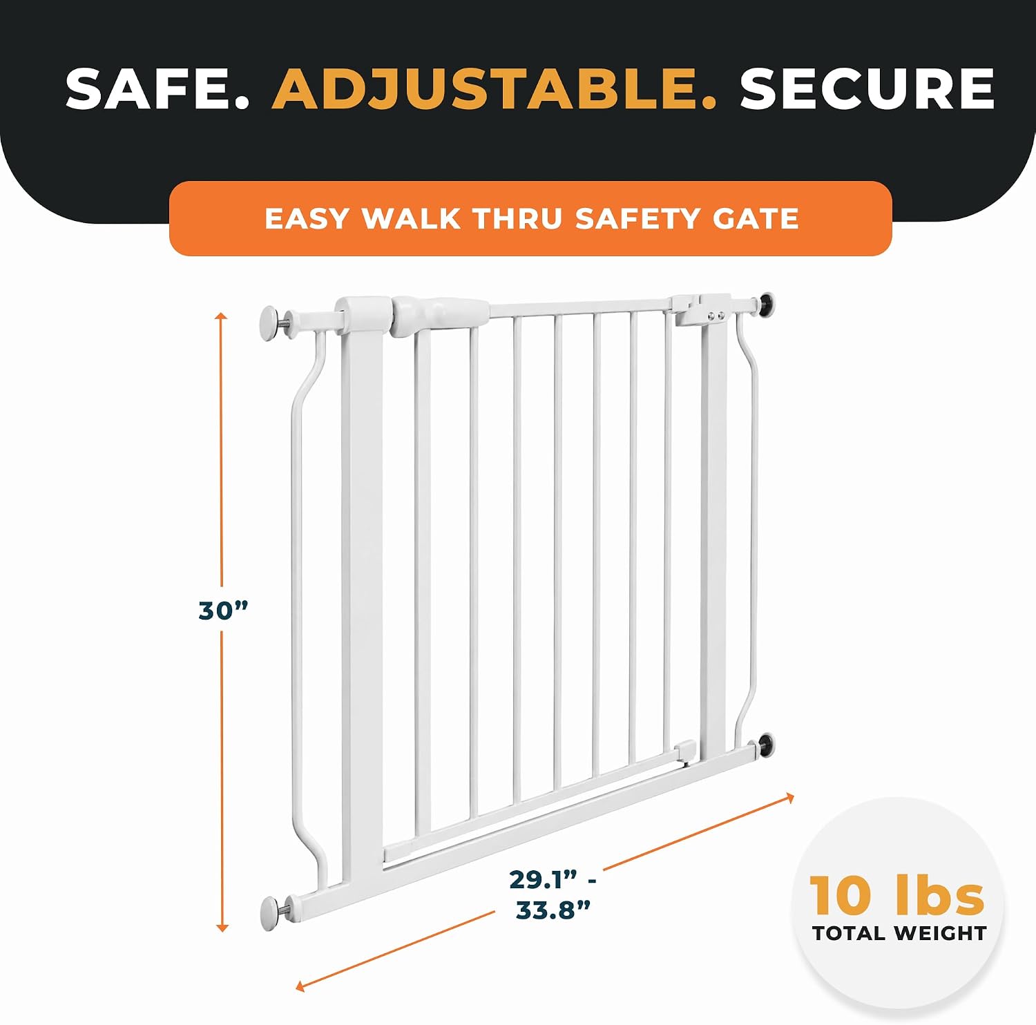 Thumbnail 2 de BalanceFrom Easy Walk-Thru Baby Safety Gate, 29.1–33.8-Inch Fit, 30-Inch Tall