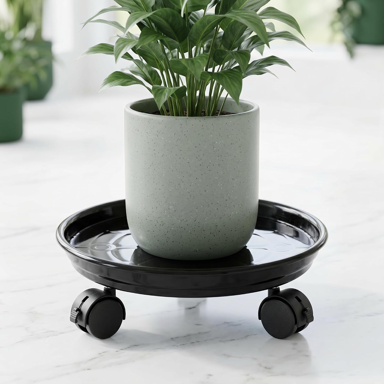Detalle de Fasmov F-PlantPalletCaddy-3P krukvagn, 3-pack med låsbara hjul