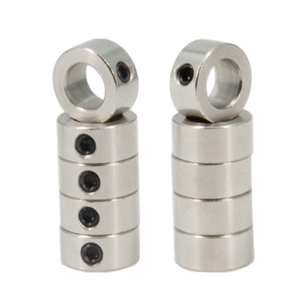 Detalle de Zeberoxyz 10PCS/Pack 10mm Shaft Lock Collar (T10) – Stainless Steel