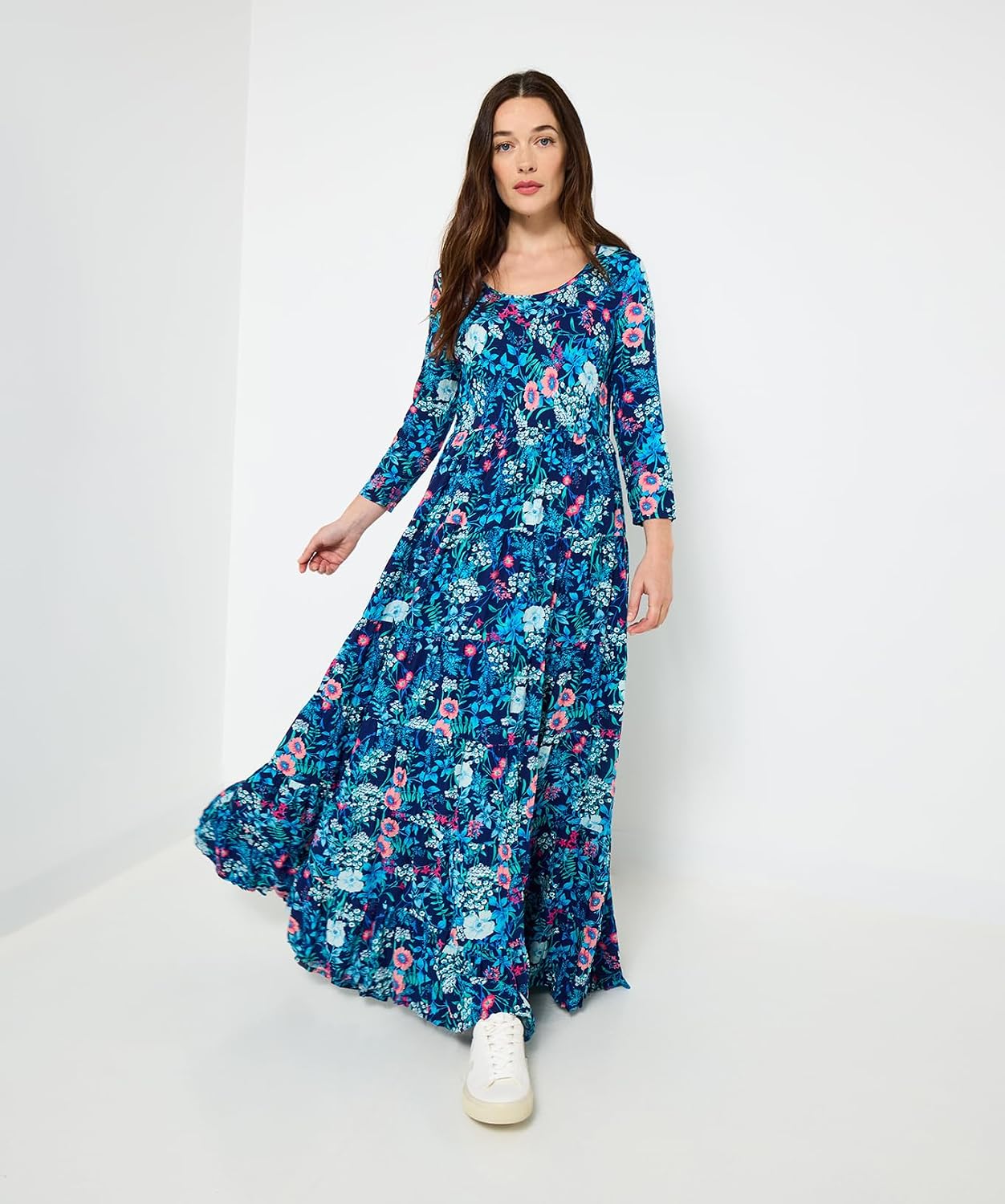 Detalle 2 de Joe Browns Women's Bright Floral Crinkle Cotton Maxi Dress