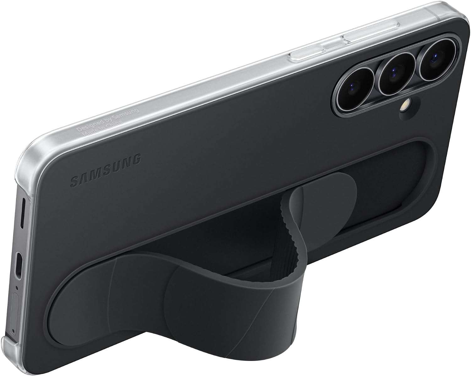 Detalle de Samsung Galaxy S25 FE Official Standing Grip Case, Black, Polycarbonate and Silicone