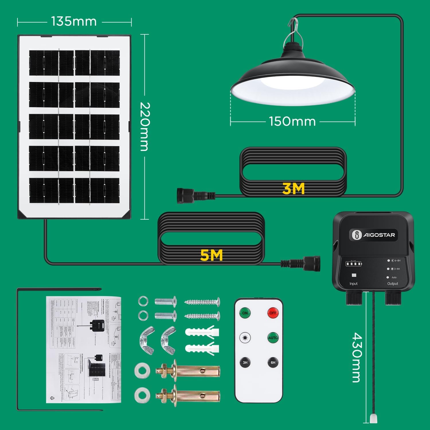 Thumbnail 6 de Aigostar Lámpara solar exterior 3000 mAh