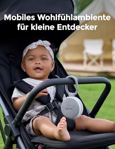Detalle de Momcozy WN06 White Noise Machine Baby mit Nachtlicht – Grau