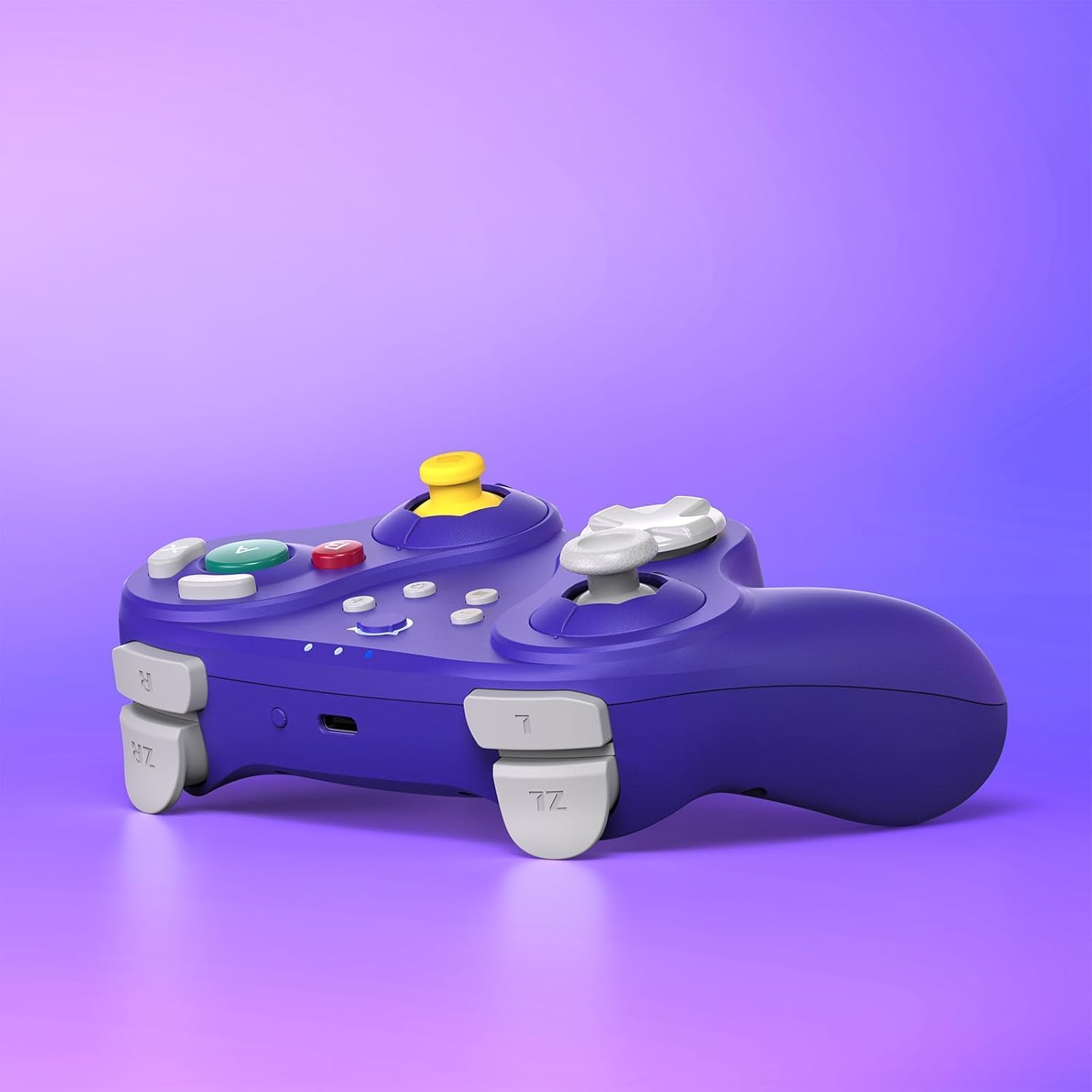 Detalle de NYXI Warrior Lite Wireless Controller – Hall-Effekt Joysticks, programmierbare Back-Pedals und präzise Trigger, violett