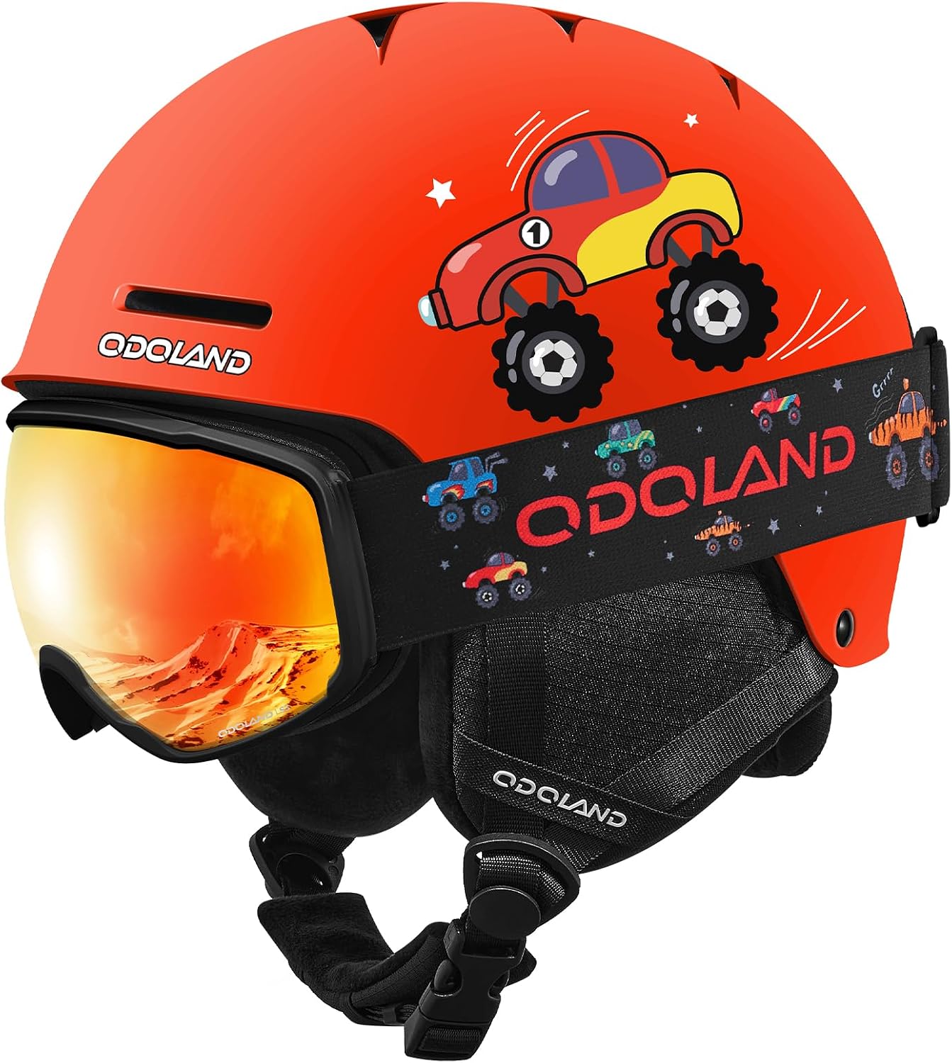 Detalle de Odoland Kids Ski Helmet with Goggles