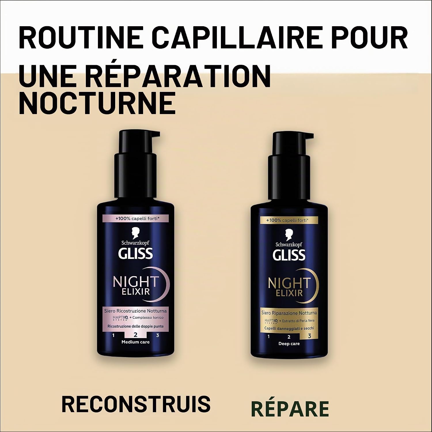 Thumbnail 6 de Schwarzkopf Gliss Night Elixir nachtserum 100 ml met HAPTIQ en zwarteparelextract