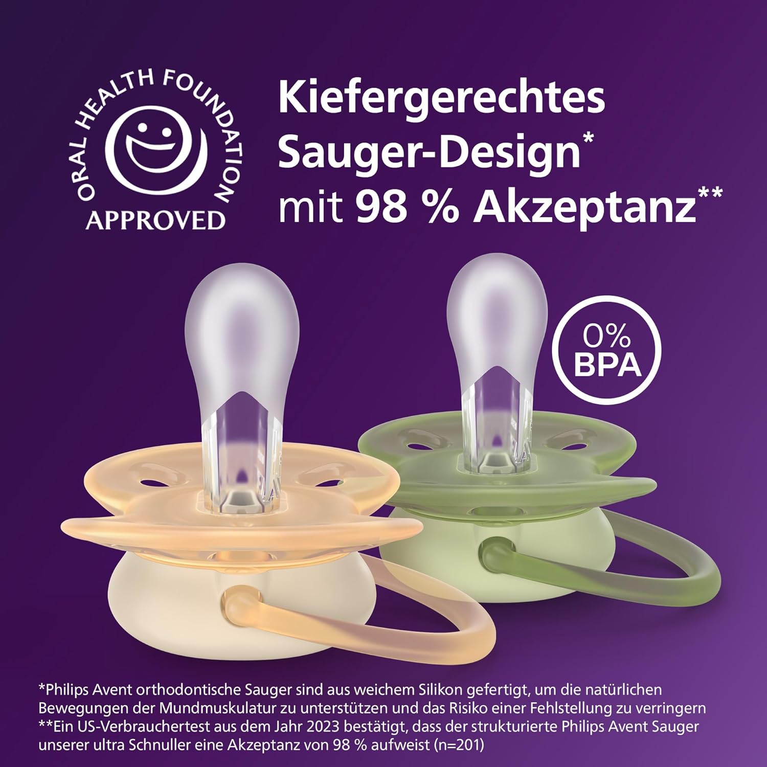 Detalle de Philips Avent ultra soft Schnuller 0–6 Monate