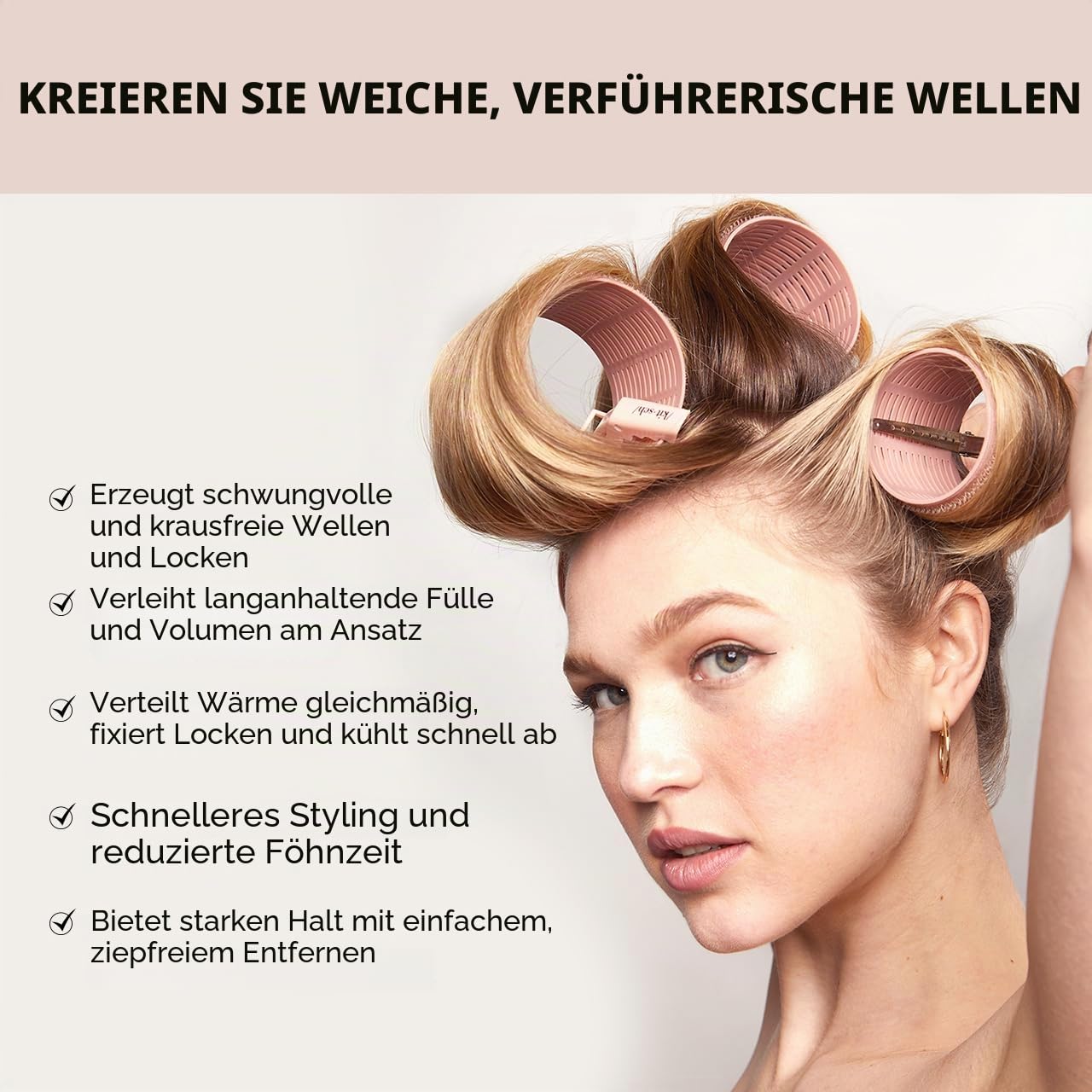 Thumbnail 2 de Kitsch XL Ceramic Thermal Hair Rollers – 4 Velcro-Wärmerollen für mehr Volumen (2,5" & 3")