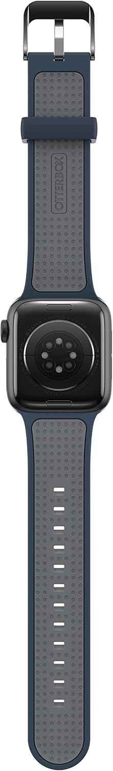 Detalle de OtterBox Bracelet de montre intelligent 42 mm en silicone noir — compatible Apple Watch (40/41/42 mm), Samsung Galaxy 4 et Fitbit Versa 3
