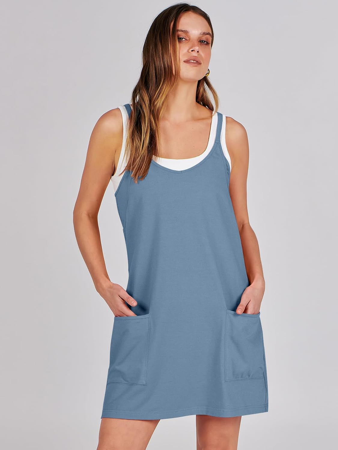 Thumbnail 6 de ANRABESS Athletic Women’s Mini Dress with Built-In Shorts: Summer Sportswear That Keeps You Cool