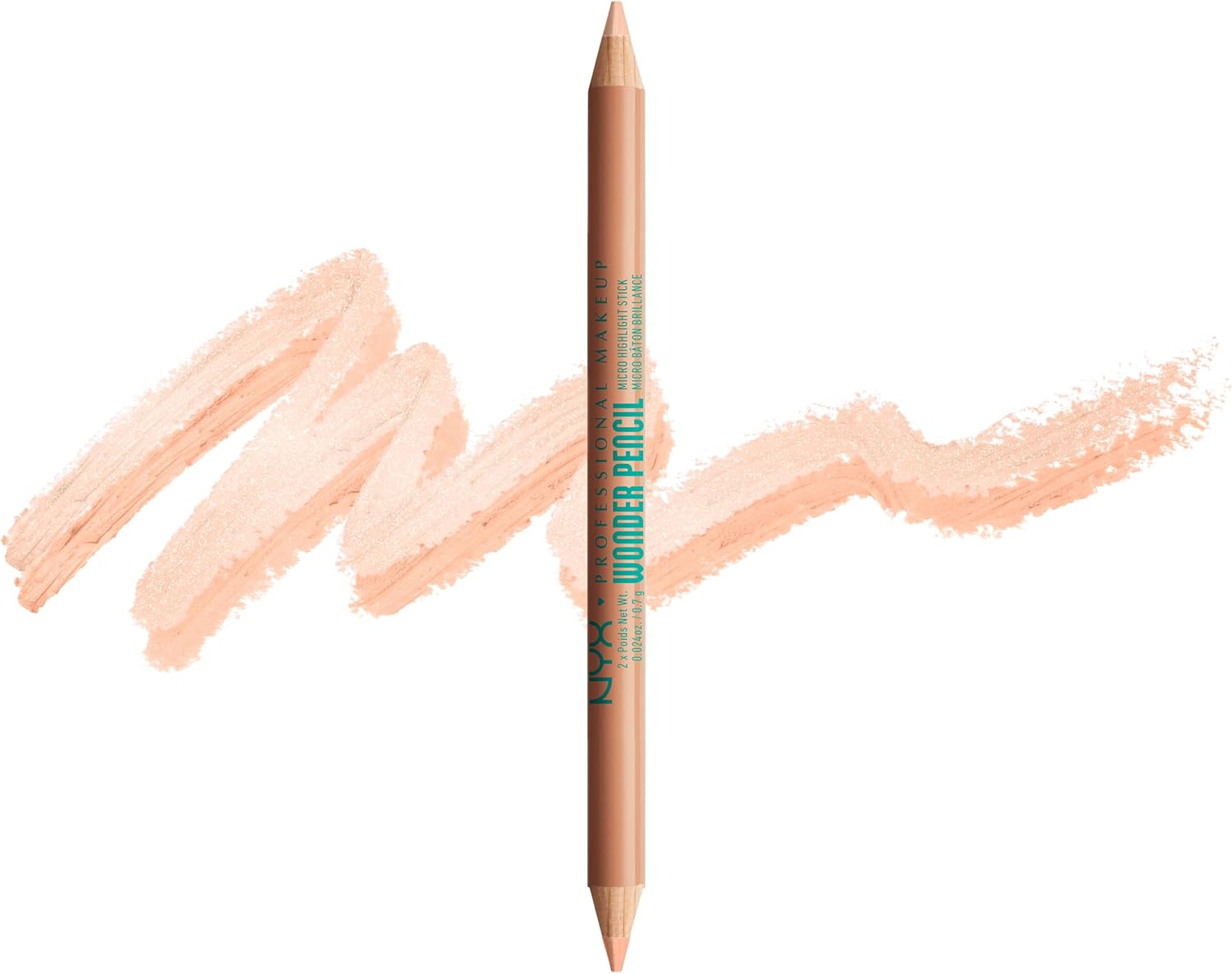 Detalle de NYX Professional Makeup Wonder Pencil – dubbelsidig highlighterpenna, 03 Medium persika