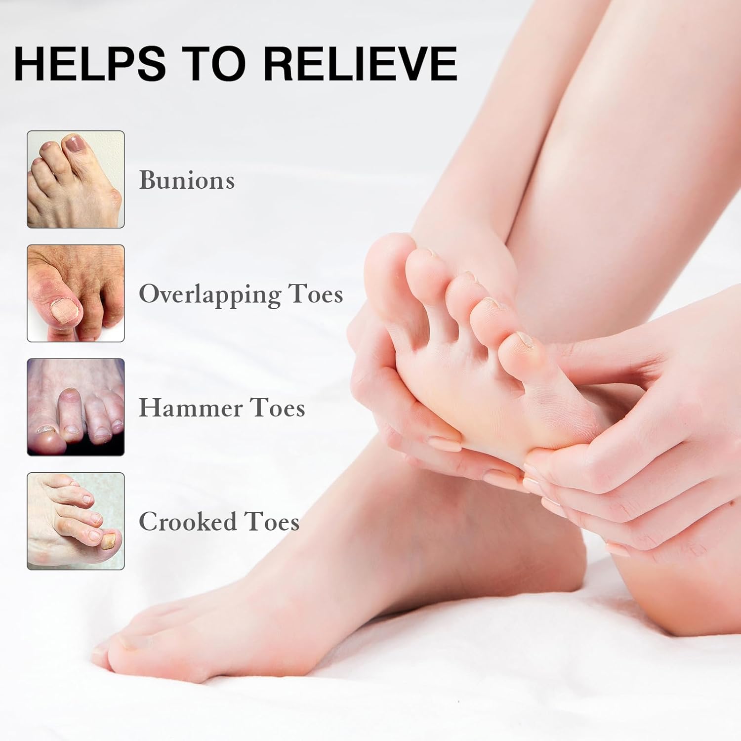 Detalle 2 de HLOES 2PCS Toe Spacers for Foot Pain Relief