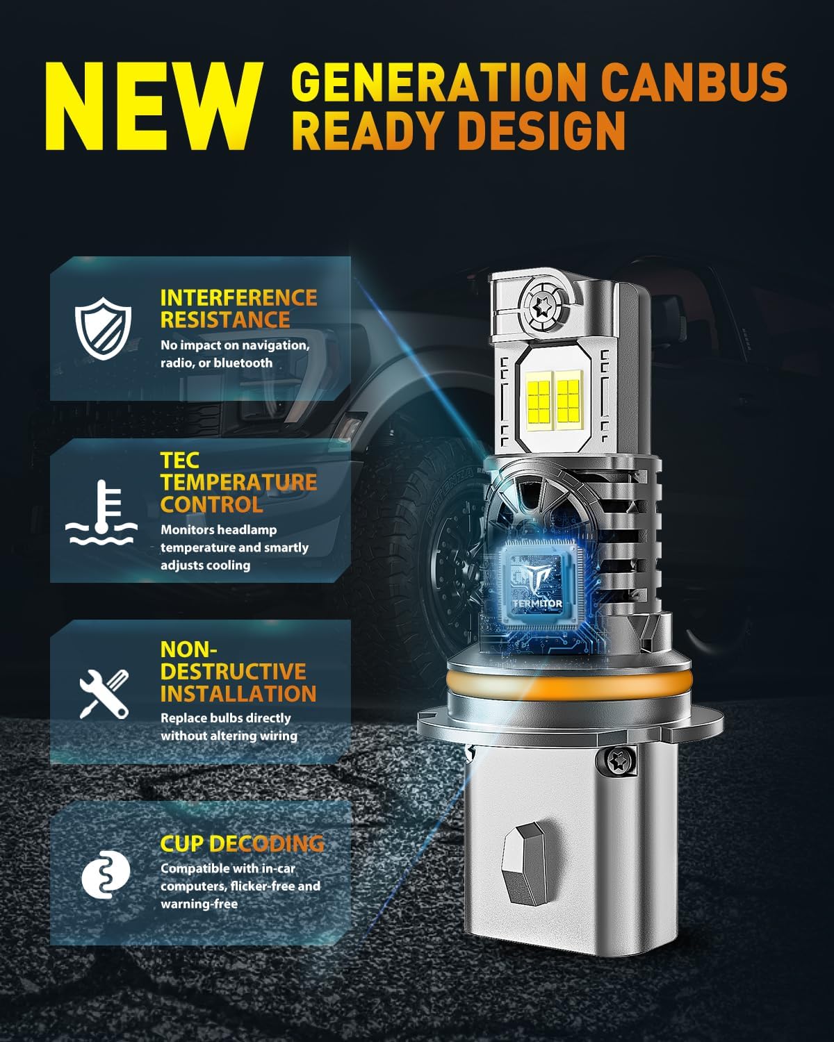 Detalle de Termitor 9004/HB1 70,000LM fog light bulbs