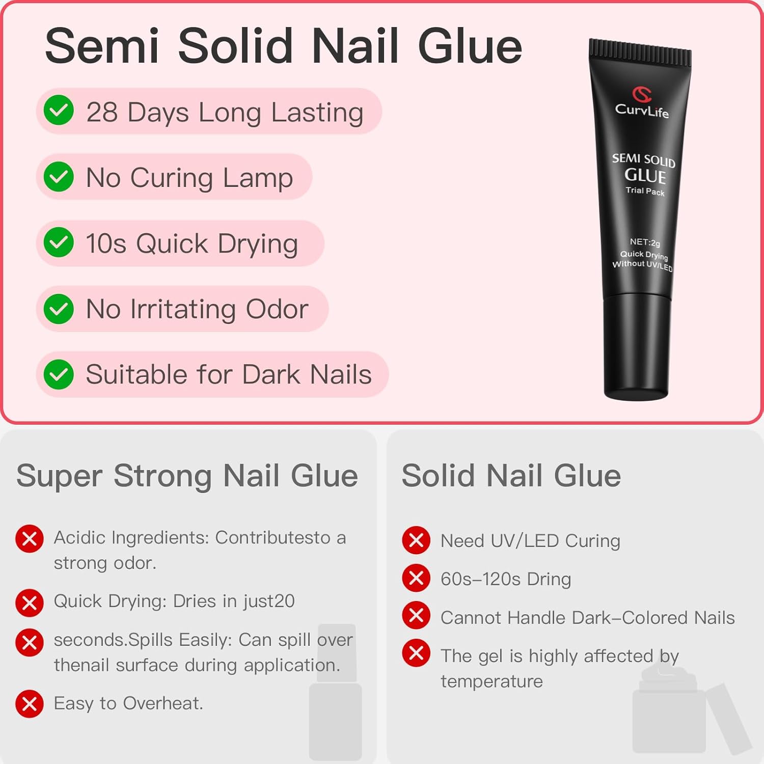 Thumbnail 4 de CurvLife Nail Glue 2g for Press-On Nails 💅