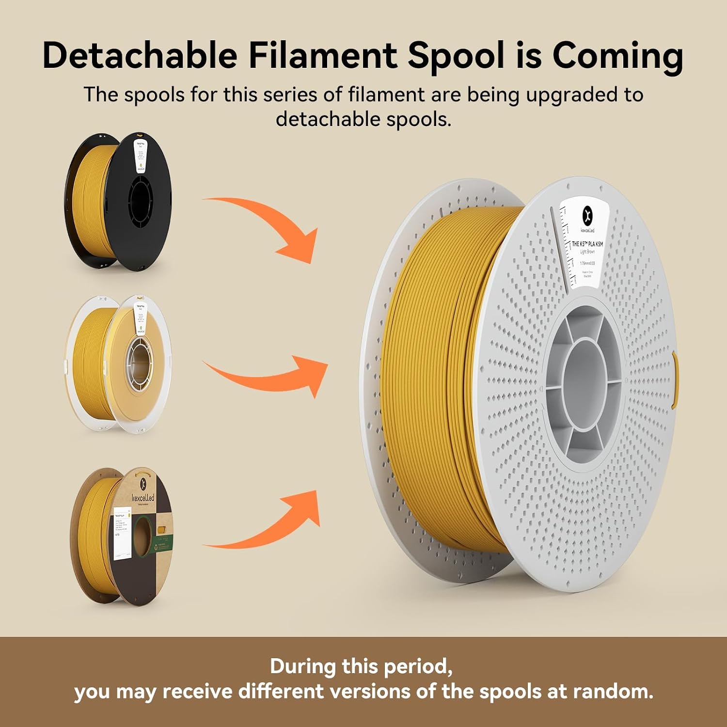 Detalle de kexcelled PLA Matte Filament Anthrazitgrau 1,75 mm (mattes Finish, 1 kg) für FDM-Druck