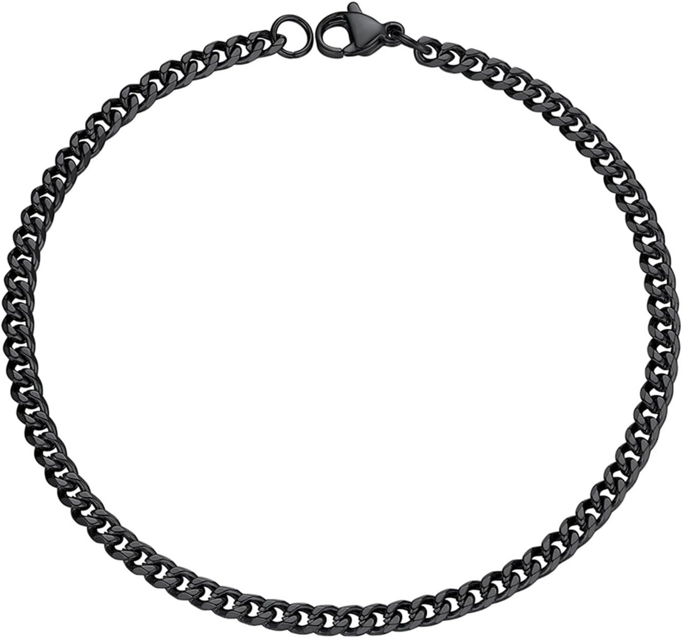 Detalle de PROSTEEL bracciale da uomo a catena cubana in acciaio inox (oro 18K/argento nero), larghezze 3-12 mm e lunghezze 16-21 cm