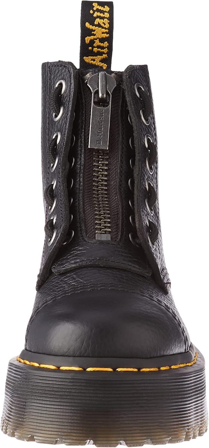 Detalle 2 de Dr. Martens con due cinturini regolabili e platform da 5,08 cm in pelle Milled Nappa