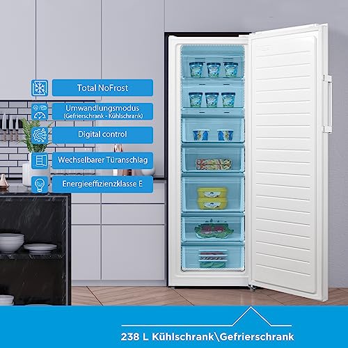 Thumbnail 2 de Midea 238L 2-in-1 Gefrierschrank & Kühlschrank – flexibel einsetzbar, NoFrost, freistehend