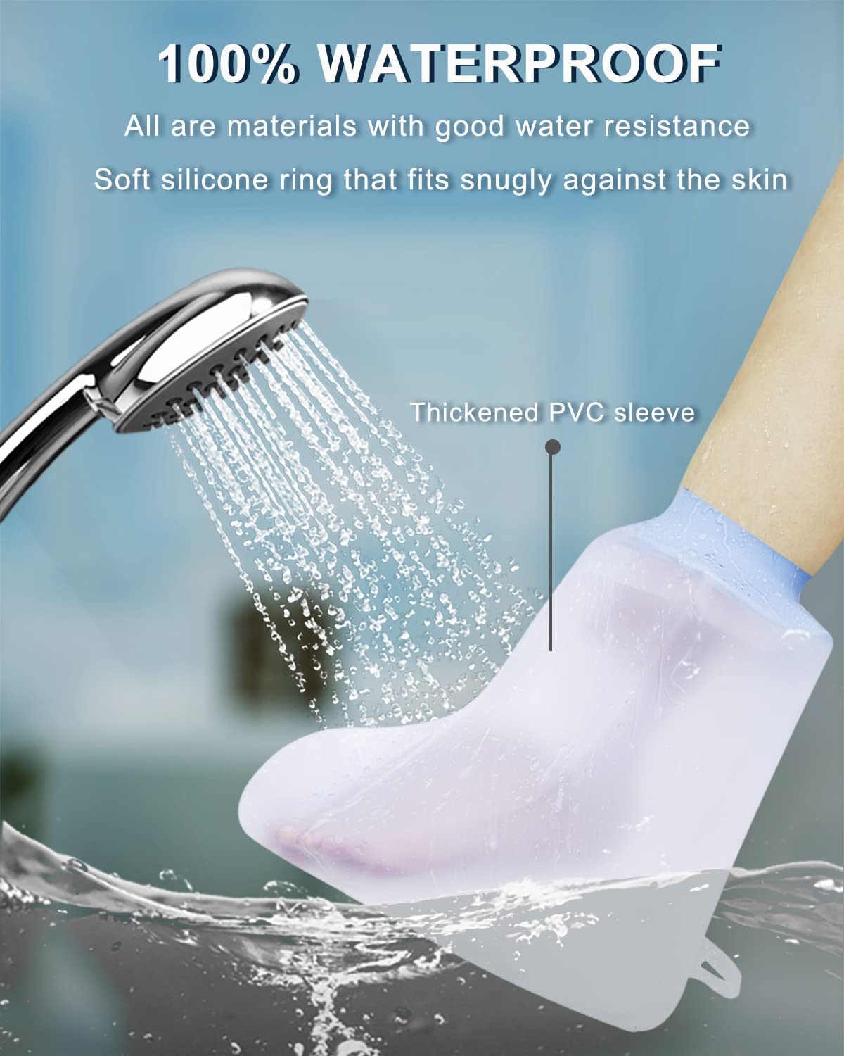 Detalle 2 de CureSquad Waterproof Foot Cover for Shower