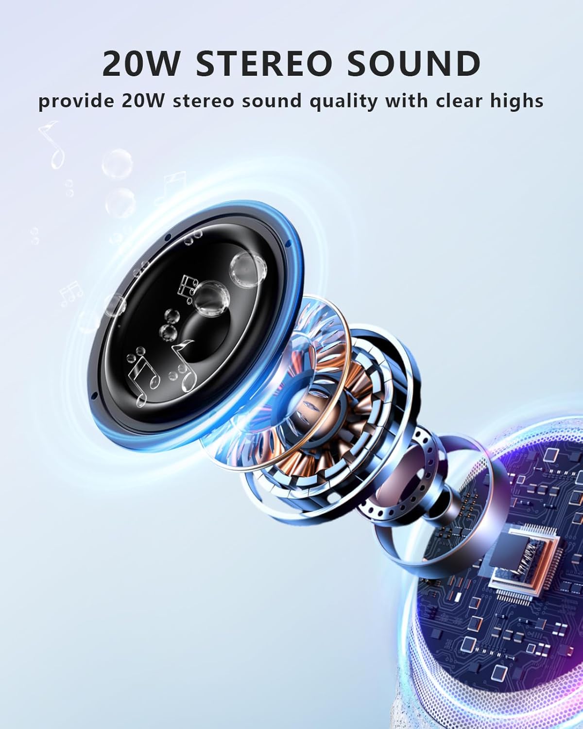 Detalle 2 de JMJEAN Outdoor Speakers Bluetooth Waterproof Rock Speakers (2 Pack) with Solar Power and RGB Light Show
